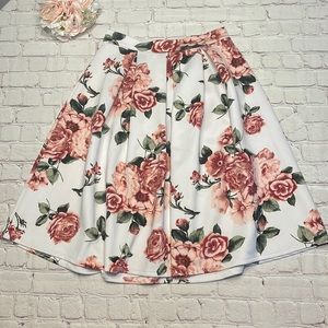 Charlotte Russe Floral Midi Skirt